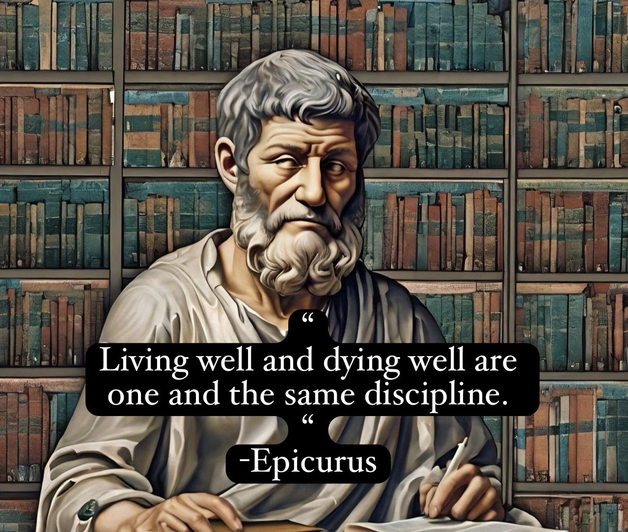 Epicurean wisdom unfolds—an odyssey toward enduring happiness. Dive into Greek philosophy, guided by Epicurus's timeless teachings